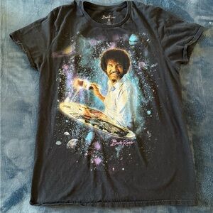 Bob Ross galaxy graphic short sleeve tee medium